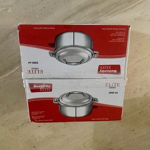 Butterfly casserole stainless steel new